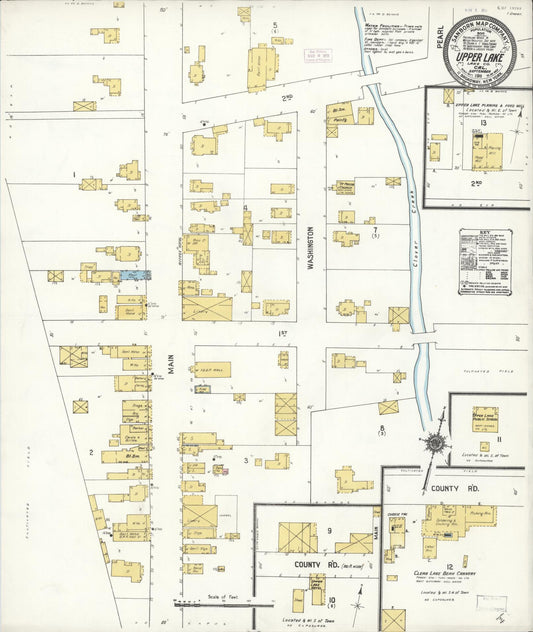 Sanborn Fire Insurance Map from Upper Lake, Lake County, California. (1911) – Historic Sanborn Fire Insurance Map Print