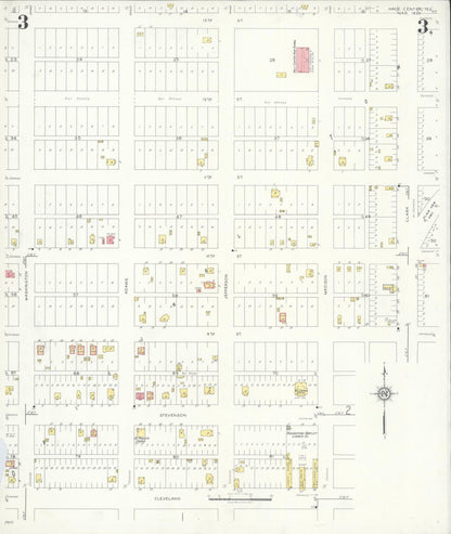 Sanborn Fire Insurance Map from Hale Center, Hale County, Texas (1933), Sheet #0003 - Complete Map Set gallery image, historic Sanborn map, vintage wall art, Texas Texas