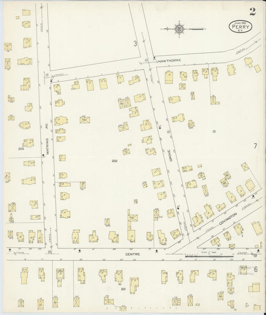 Sanborn Fire Insurance Map from Perry, Wyoming County, New York (1913), Sheet #0002 - Complete Map Set gallery image, historic Sanborn map, vintage wall art, Perry Wyoming