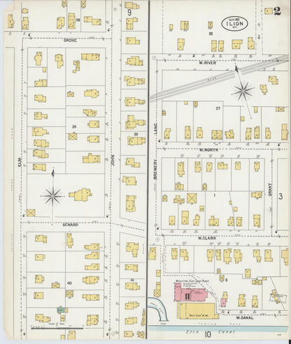 Sanborn Fire Insurance Map from Ilion, Herkimer County, New York (1902), Sheet #0002 - Complete Map Set gallery image, historic Sanborn map, vintage wall art, New York New York