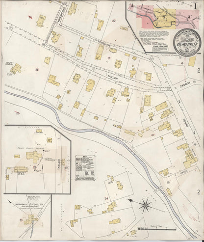 Sanborn Fire Insurance Map from Weaverville, Trinity County, California (1930), Sheet #0001 - Complete Map Set gallery image, historic Sanborn map, vintage wall art, California California