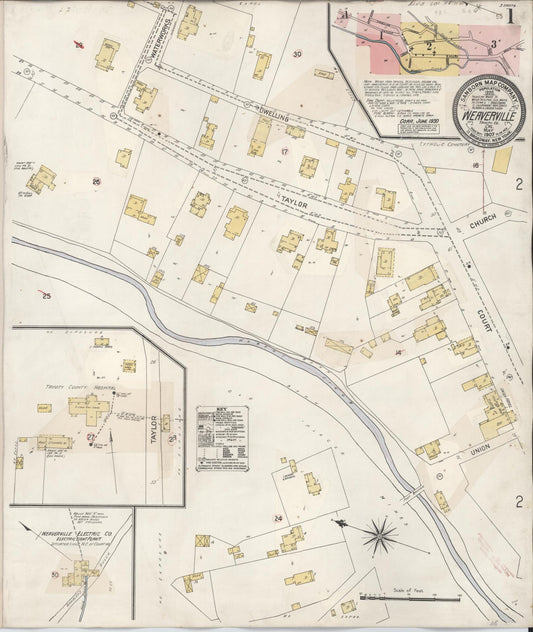 Sanborn Fire Insurance Map from Weaverville, Trinity County, California (1930), Sheet #0001 - Complete Map Set gallery image, historic Sanborn map, vintage wall art, California California