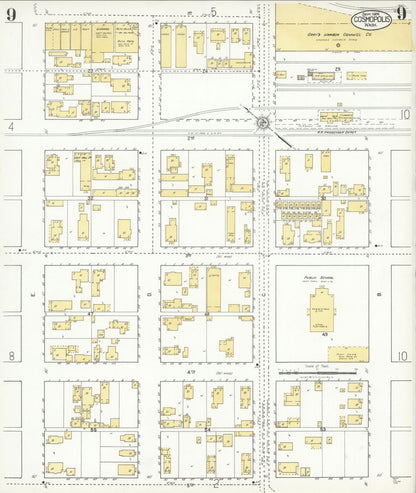 Sanborn Fire Insurance Map from Cosmopolis, Grays Harbor County, Washington (1926), Sheet #0009 - Complete Map Set gallery image, historic Sanborn map, vintage wall art, Washington Washington