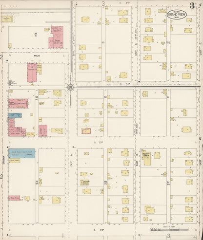 Sanborn Fire Insurance Map from Grandview, Yakima County, Washington (1915), Sheet #0003 - Complete Map Set gallery image, historic Sanborn map, vintage wall art, Washington Washington