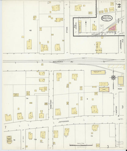 Sanborn Fire Insurance Map from Boston, Thomas County, Georgia (1916), Sheet #0002 - Complete Map Set gallery image, historic Sanborn map, vintage wall art, Georgia Georgia