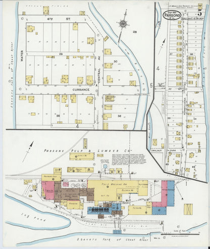 Sanborn Fire Insurance Map from Parsons, Tucker County, West Virginia (1921), Sheet #0005 - Complete Map Set gallery image, historic Sanborn map, vintage wall art, West Virginia West Virginia