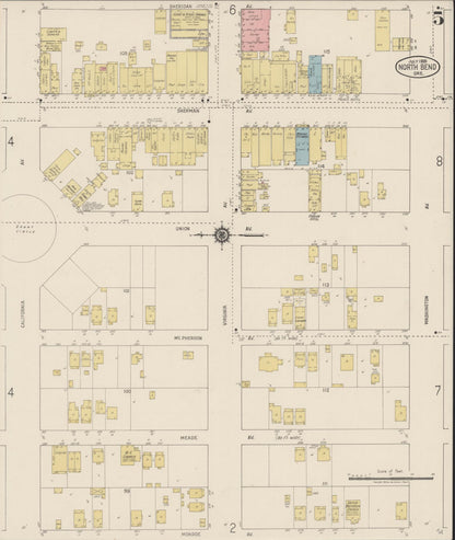 Sanborn Fire Insurance Map from North Bend, Coos County, Oregon (1920), Sheet #0005 - Complete Map Set gallery image, historic Sanborn map, vintage wall art, Oregon Oregon