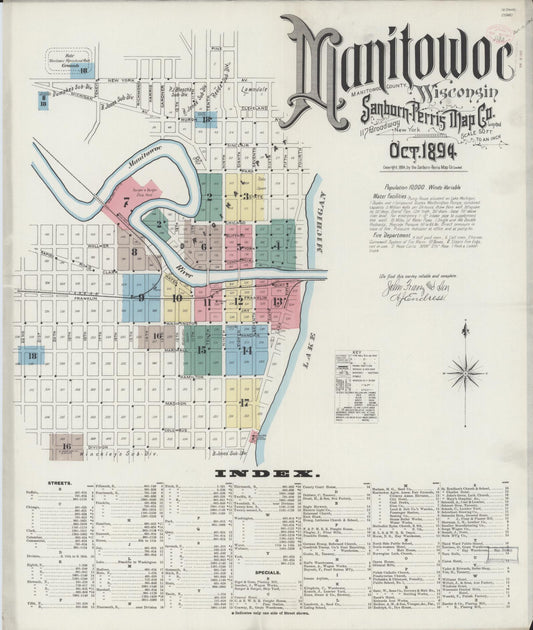 Manitowoc, Manitowoc County, Wisconsin (1894) – Sanborn Fire Insurance Map – Map View