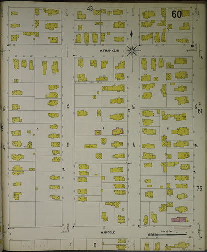 Sanborn Fire Insurance Map from Jackson, Jackson County, Michigan (1907), Sheet #0060 - Complete Map Set gallery image, historic Sanborn map, vintage wall art, Michigan Michigan