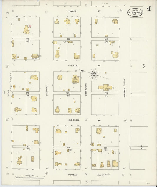 Sanborn Fire Insurance Map from Wynnewood, Garvin County, Oklahoma (1903), Sheet #0004 - Historic Sanborn Fire Insurance Map Print, vintage old map wall art, antique decor, genealogy gift, Oklahoma Oklahoma map