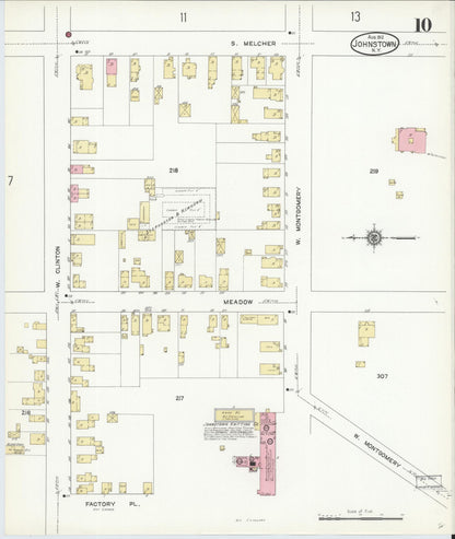 Sanborn Fire Insurance Map from Johnstown, Fulton County, New York (1912), Sheet #0010 - Complete Map Set gallery image, historic Sanborn map, vintage wall art, New York New York