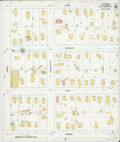 Sanborn Fire Insurance Map from Havana, Mason County, Illinois (1899), Sheet #0006 - Complete Map Set gallery image, historic Sanborn map, vintage wall art, Illinois Illinois