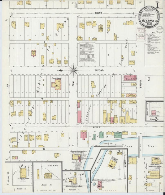 Sanborn Fire Insurance Map from Delano, Wright County, Minnesota. (1899) – Map View