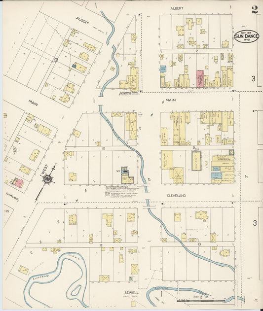 Sanborn Fire Insurance Map from Sundance, Crook County, Wyoming (1912), Sheet #0002 - Historic Sanborn Fire Insurance Map Print, vintage old map wall art, antique decor, genealogy gift, Wyoming Wyoming map