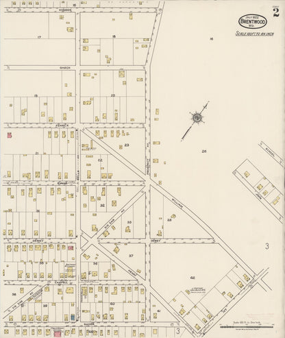 Sanborn Fire Insurance Map from Brentwood, Prince Georges County, Maryland (1922), Sheet #0002 - Complete Map Set gallery image, historic Sanborn map, vintage wall art, Maryland Maryland