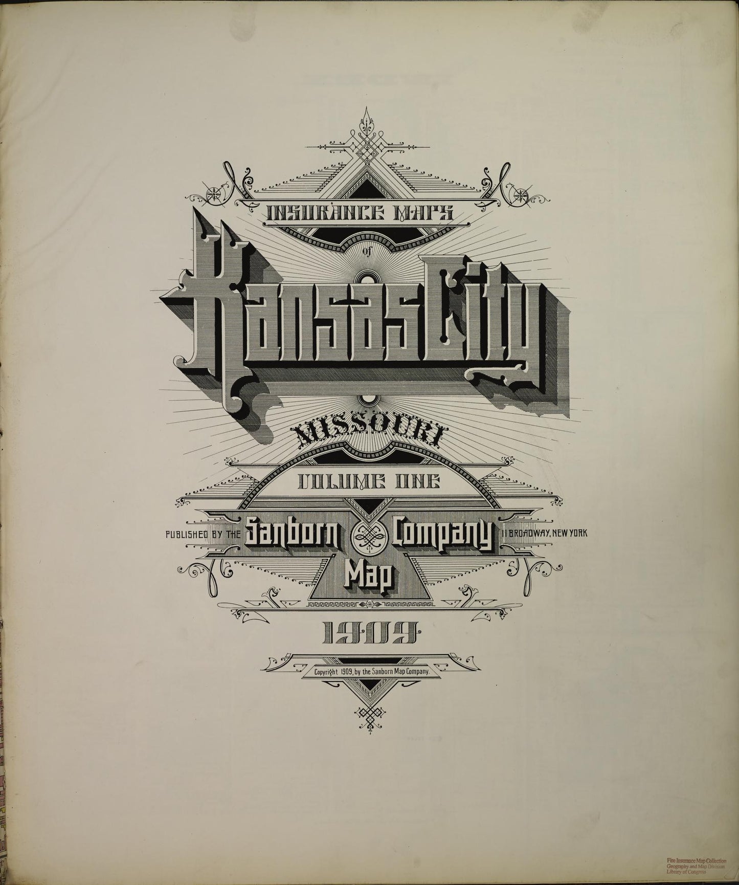 Sanborn Fire Insurance Map from Kansas City, Jackson, Clay, And Platte Counties, Missouri. (1906) – Historic Sanborn Fire Insurance Map Print
