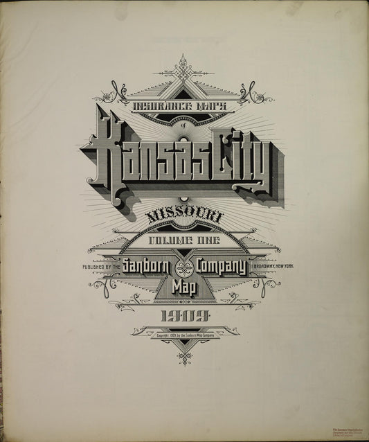 Sanborn Fire Insurance Map from Kansas City, Jackson, Clay, And Platte Counties, Missouri. (1906) – Historic Sanborn Fire Insurance Map Print
