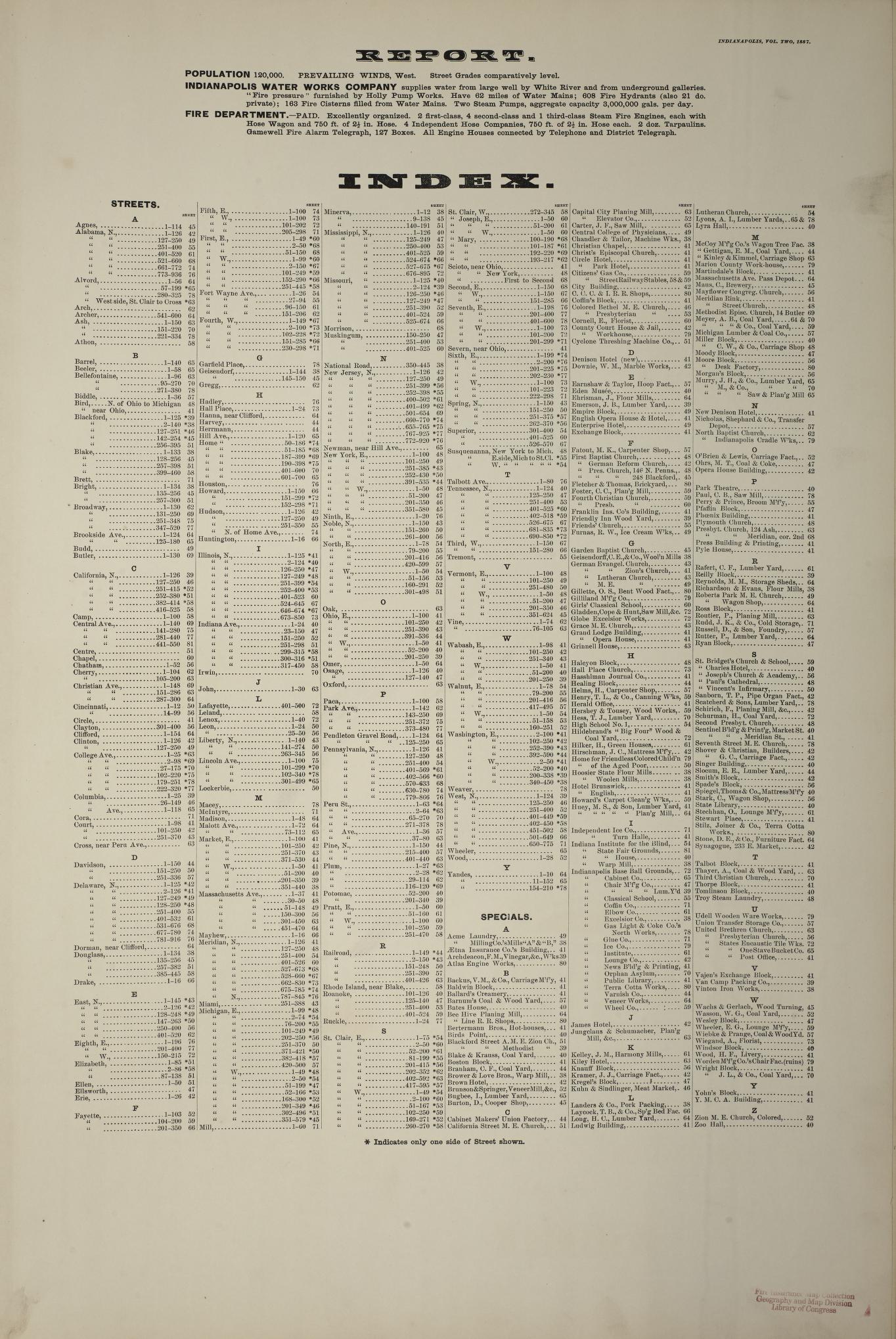 Sanborn Fire Insurance Map from Indianapolis, Marion County, Indiana (1887), Sheet #0001 - Complete Map Set gallery image, historic Sanborn map, vintage wall art, Indiana Indiana