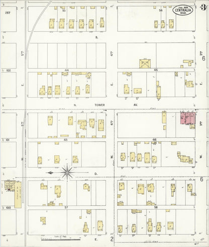 Sanborn Fire Insurance Map from Centralia, Lewis County, Washington (1909), Sheet #0003 - Complete Map Set gallery image, historic Sanborn map, vintage wall art, Washington Washington