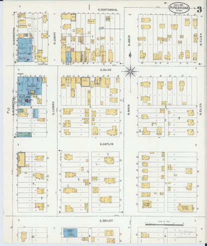 Sanborn Fire Insurance Map from Pipestone, Pipestone County, Minnesota (1904), Sheet #0003 - Complete Map Set gallery image, historic Sanborn map, vintage wall art, Minnesota Minnesota