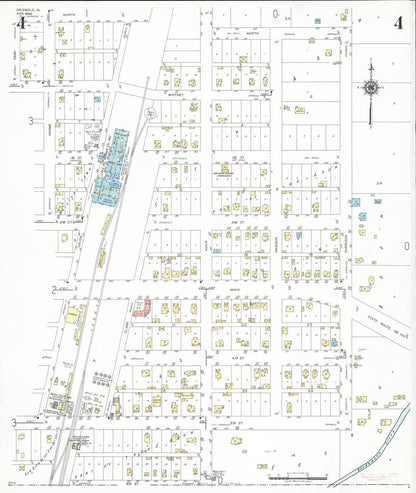 Sanborn Fire Insurance Map from Griswold, Cass County, Iowa (1948), Sheet #0004 - Historic Sanborn Fire Insurance Map Print, vintage old map wall art