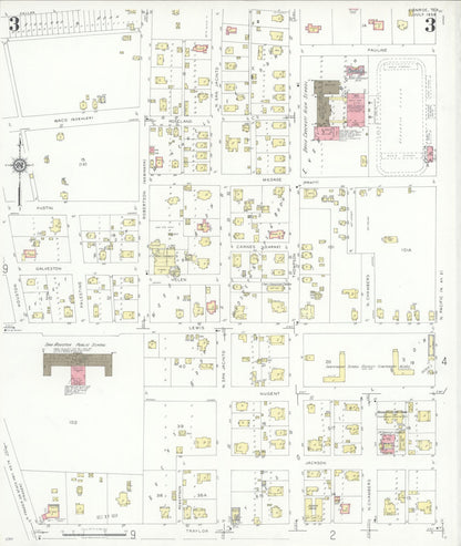 Sanborn Fire Insurance Map from Conroe, Montgomery County, Texas (1938), Sheet #0003 - Complete Map Set gallery image, historic Sanborn map, vintage wall art, Texas Texas