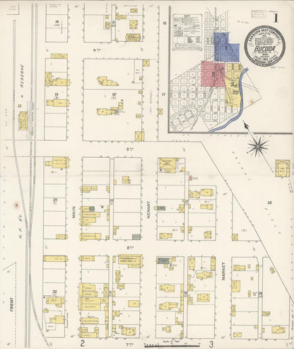 Sanborn Fire Insurance Map from Bucoda, Thurston County, Washington (1910), Sheet #0001 - Complete Map Set gallery image, historic Sanborn map, vintage wall art, Washington Washington