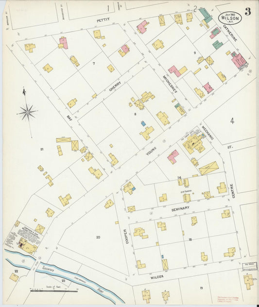 Sanborn Fire Insurance Map from Wilson, Niagara County, New York (1903), Sheet #0003 - Historic Sanborn Fire Insurance Map Print, vintage old map wall art, antique decor, genealogy gift, New York New York map