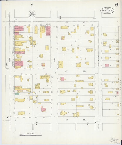 Sanborn Fire Insurance Map from Sauk Centre, Stearns County, Minnesota (1903), Sheet #0006 - Complete Map Set gallery image, historic Sanborn map, vintage wall art, Minnesota Minnesota