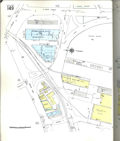Sanborn Fire Insurance Map from Honolulu, Oahu County, Hawaii (1955), Sheet #0149 - Historic Sanborn Fire Insurance Map Print