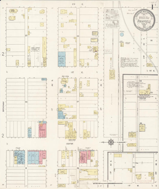 Sanborn Fire Insurance Map from Fairfield, Camas County, Idaho (1920), Sheet #0001 - Historic Sanborn Fire Insurance Map Print, vintage old map wall art, antique decor, genealogy gift, Idaho Idaho map