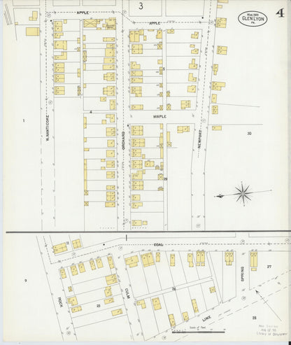 Sanborn Fire Insurance Map from Glen Lyon, Luzerne County, Pennsylvania (1903), Sheet #0004 - Complete Map Set gallery image, historic Sanborn map, vintage wall art, Pennsylvania Pennsylvania