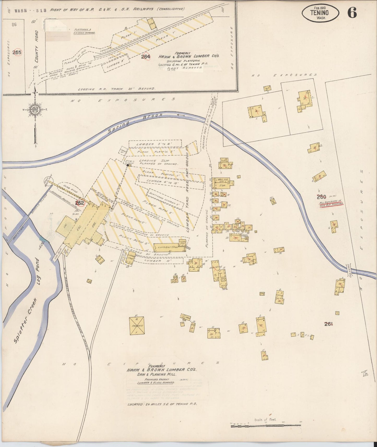 Sanborn Fire Insurance Map from Tenino, Thurston County, Washington (1942), Sheet #0006 - Complete Map Set gallery image, historic Sanborn map, vintage wall art, Washington Washington