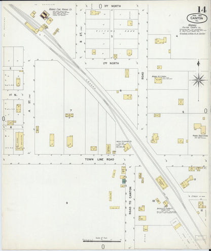Sanborn Fire Insurance Map from Canton, Fulton County, Illinois (1902), Sheet #0014 - Complete Map Set gallery image, historic Sanborn map, vintage wall art, Illinois Illinois