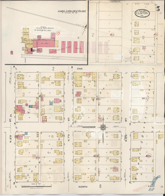 Sanborn Fire Insurance Map from Clinton, Vermillion County, Indiana (1947), Sheet #0005 - Historic Sanborn Fire Insurance Map Print, vintage old map wall art, antique decor, genealogy gift, Indiana Indiana map