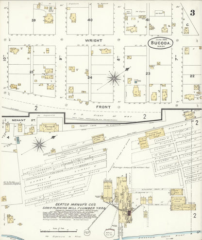 Sanborn Fire Insurance Map from Bucoda, Thurston County, Washington (1896), Sheet #0003 - Complete Map Set gallery image, historic Sanborn map, vintage wall art, Washington Washington