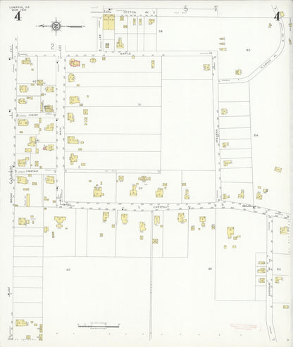 Sanborn Fire Insurance Map from Lumpkin, Stewart County, Georgia (1933), Sheet #0004 - Complete Map Set gallery image, historic Sanborn map, vintage wall art, Georgia Georgia