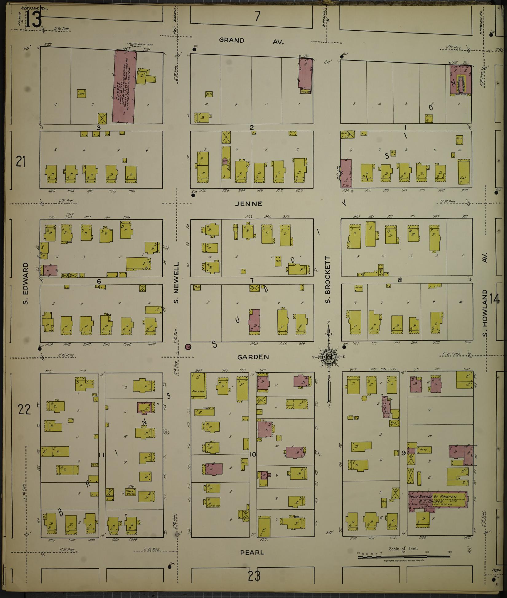 Sanborn Fire Insurance Map from Kenosha, Kenosha County, Wisconsin. (1918), Sheet 17