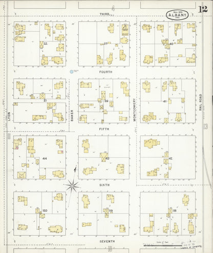Sanborn Fire Insurance Map from Albany, Linn County, Oregon (1895), Sheet #0012 - Complete Map Set gallery image, historic Sanborn map, vintage wall art, Oregon Oregon