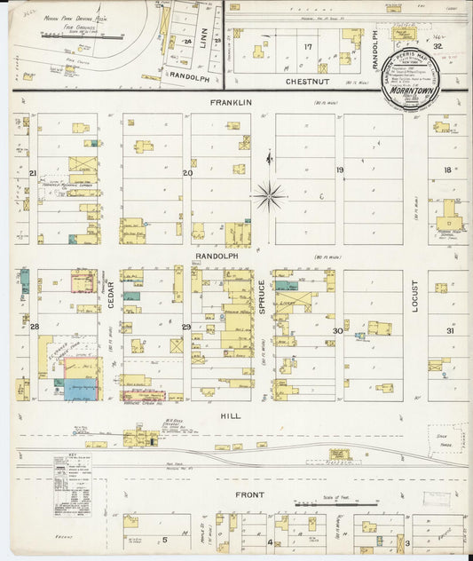 Sanborn Fire Insurance Map from Moran, Allen County, Kansas (1893), Sheet #0001 - Historic Sanborn Fire Insurance Map Print, vintage old map wall art, antique decor, genealogy gift, Kansas Kansas map