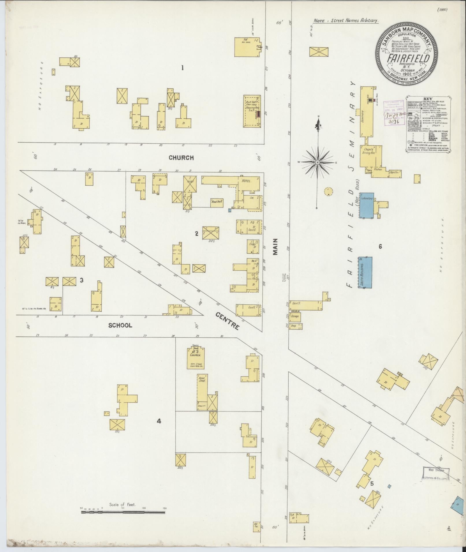 Sanborn Fire Insurance Map from Fairfield, Herkimer County, New York. (1902) – Historic Sanborn Fire Insurance Map Print