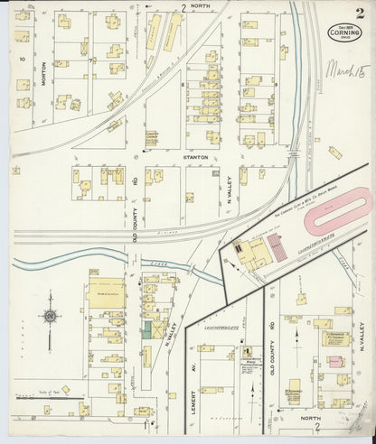 Sanborn Fire Insurance Map from Corning, Perry County, Ohio (1909), Sheet #0002 - Historic Sanborn Fire Insurance Map Print, vintage old map wall art, antique decor, genealogy gift, Ohio Ohio map