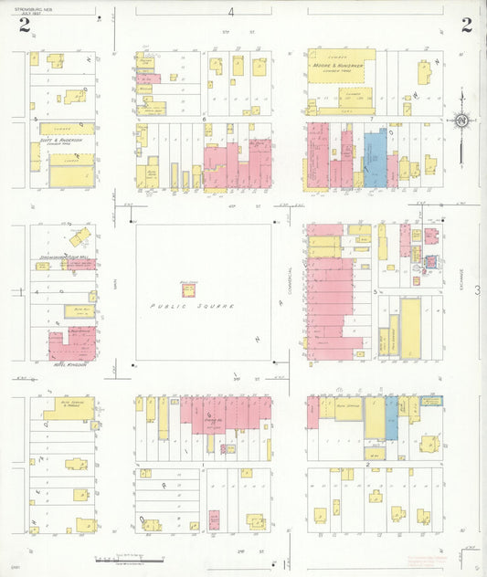 Sanborn Fire Insurance Map from Stromsburg, Polk County, Nebraska (1937), Sheet #0002 - Historic Sanborn Fire Insurance Map Print, vintage old map wall art, antique decor, genealogy gift, Nebraska Nebraska map