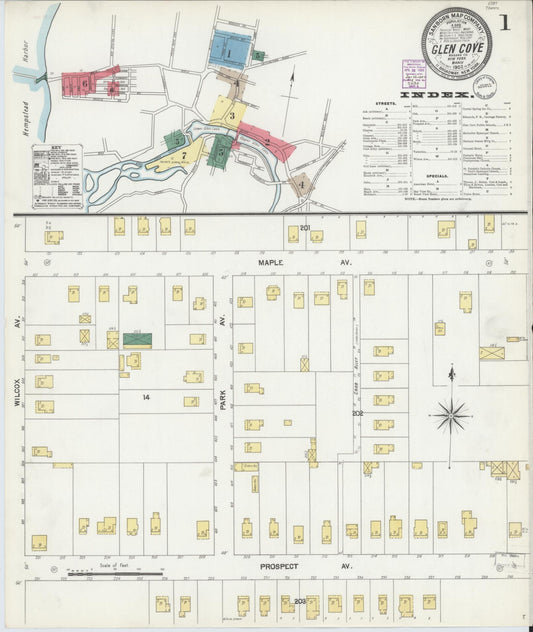 Sanborn Fire Insurance Map from Glen Cove, Nassau County, New York. (1902) – Historic Sanborn Fire Insurance Map Print