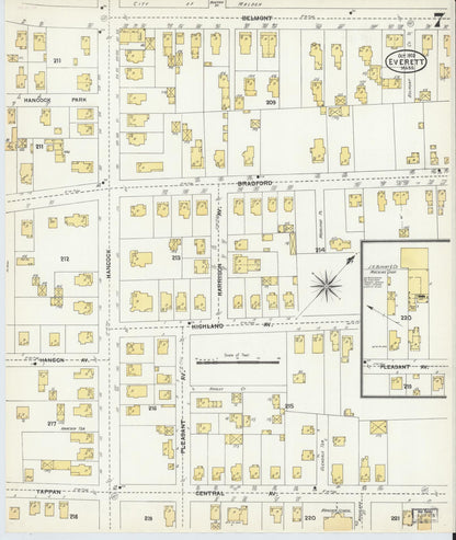 Sanborn Fire Insurance Map from Everett, Middlesex County, Massachusetts (1903), Sheet #0007 - Complete Map Set gallery image, historic Sanborn map, vintage wall art, Massachusetts Massachusetts