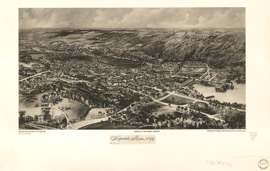 Hopedale, Mass. 1899. (1899) – Historic Bird’s-Eye View Panorama Print