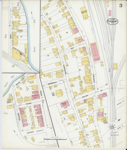 Sanborn Fire Insurance Map from Piedmont, Mineral County, West Virginia (1902), Sheet #0003 - Complete Map Set gallery image, historic Sanborn map, vintage wall art, West Virginia West Virginia