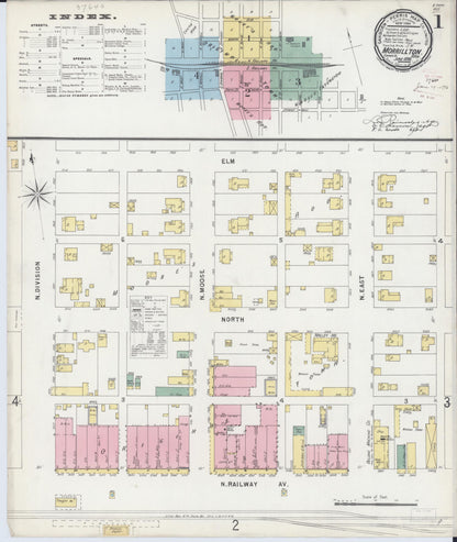 Sanborn Fire Insurance Map from Morrilton, Conway County, Arkansas (1896), Sheet #0001 - Complete Map Set gallery image, historic Sanborn map, vintage wall art, Arkansas Arkansas