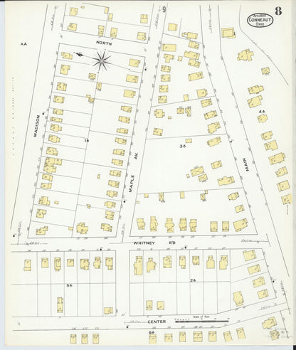 Sanborn Fire Insurance Map from Conneaut, Ashtabula County, Ohio (1909), Sheet #0008 - Complete Map Set gallery image, historic Sanborn map, vintage wall art, Ohio Ohio