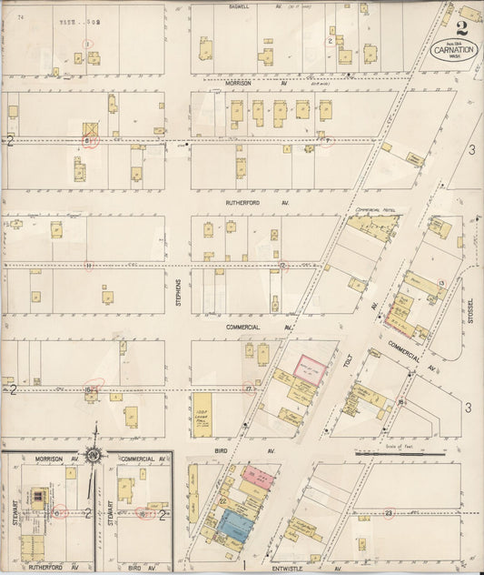 Sanborn Fire Insurance Map from Carnation, King County, Washington (1930), Sheet #0002 - Historic Sanborn Fire Insurance Map Print, vintage old map wall art, antique decor, genealogy gift, Washington Washington map